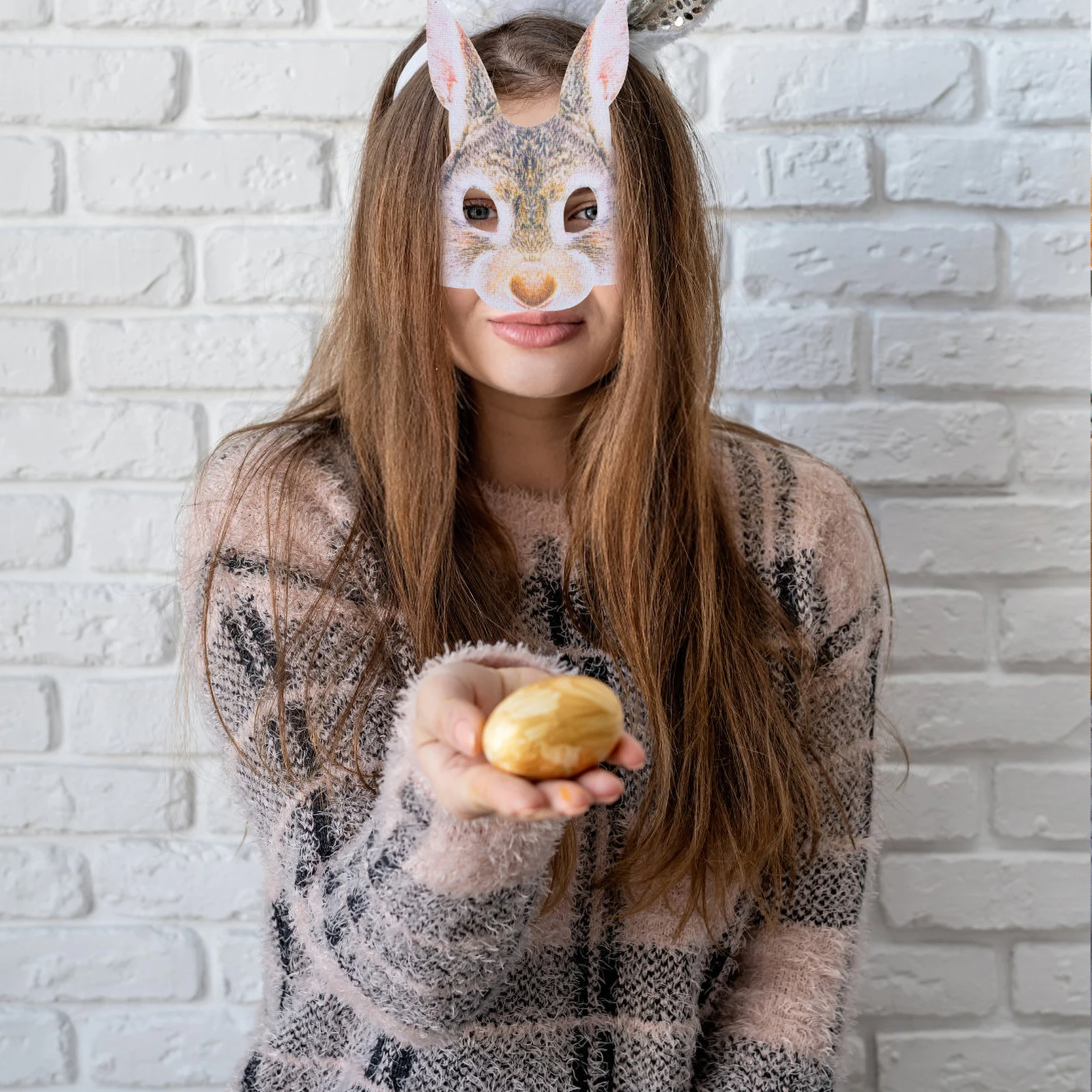 

Plastic Bunny Mask Masquerade Party Prop Lightweight Fun Animals Masks Suitable Halloween Cosplay Carnival Easter Prom Events
