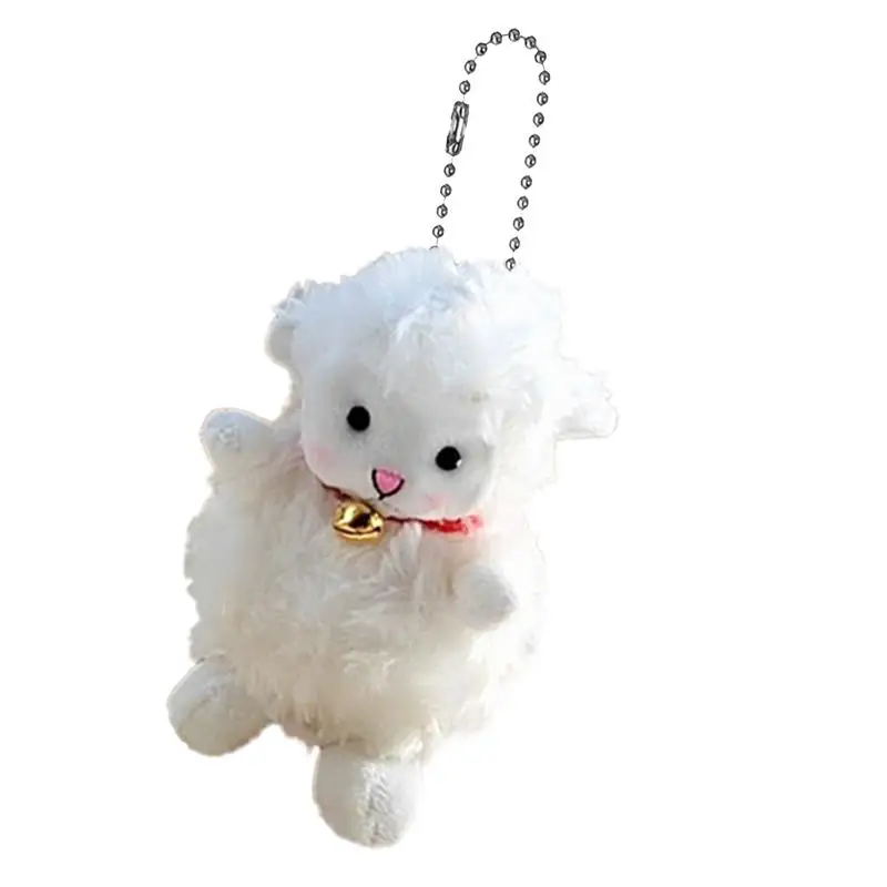 Stuffed Sheep Plush Keychain Plush Animal Toys Key Holder Sheep Backpack Purse Charm 9Cm/3.5Inch Plushie Animal Pendant For Key