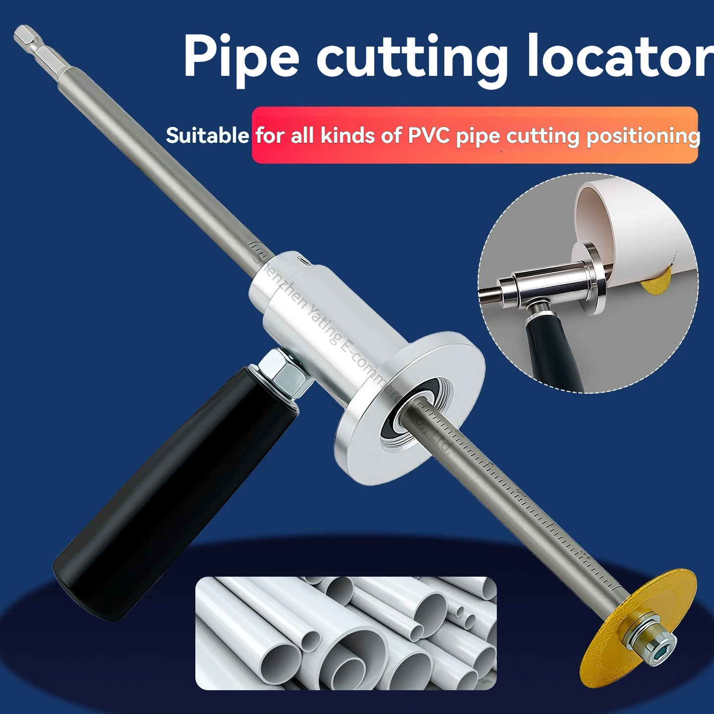 Pipeline Cutting Positioning Tool, Small Saw Blade, PVC Tile, Marble Cutting Blade, Adjustable and Extended Connecting Rod