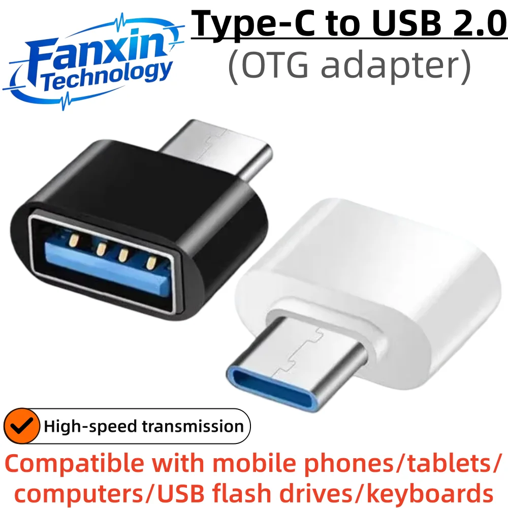 

Адаптер Mini Type-C на USB 2.0, USB-C (штекер) на USB-A (гнездо) OTG, для передачи данных, для MacBook Pro, iPad Mini 6/Pro, MacBook Air, устройств с Type-C