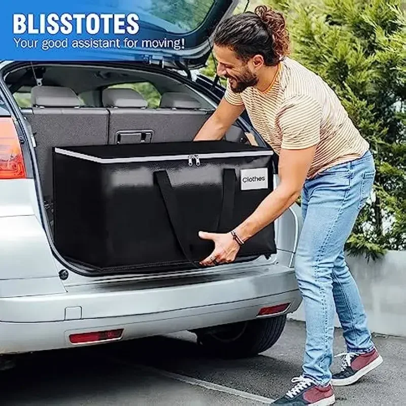 4pcs Moving Storage Bags 93L Clothing Organizers Luggage Bag Large Capacity Waterproof Clothes Quilts Luggage Storage Bag