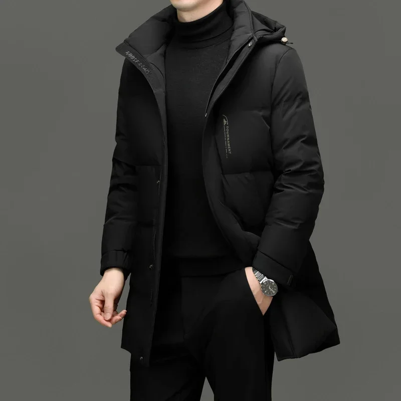 Duck Down Ultralight Jacket Men Designer Clothes Hooded s Removable Long Coat Winter 's Wind