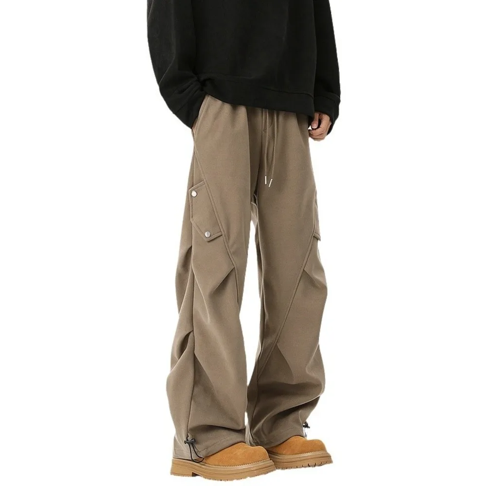 

2026 new style casual pants for men, autumn and winter loose straight-cut fashionable trendy wide-leg pants, work pants
