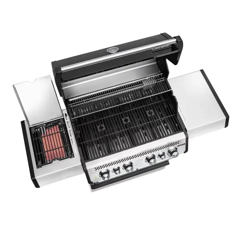High Quality Steel Portable BBQ Grill Outdoor Kitchen High Pressure Folding Adjustable Features Pizza Steak Roasting Parties