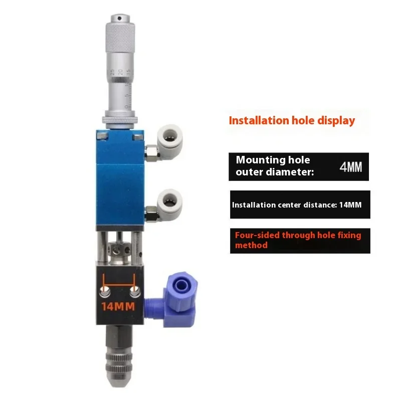 QLH-21A Pneumatic Precision Thimble Dispensing Valve UV Glue Dispenser Valve 0.01ml Anti Drip High Viscosity Silicone Valve