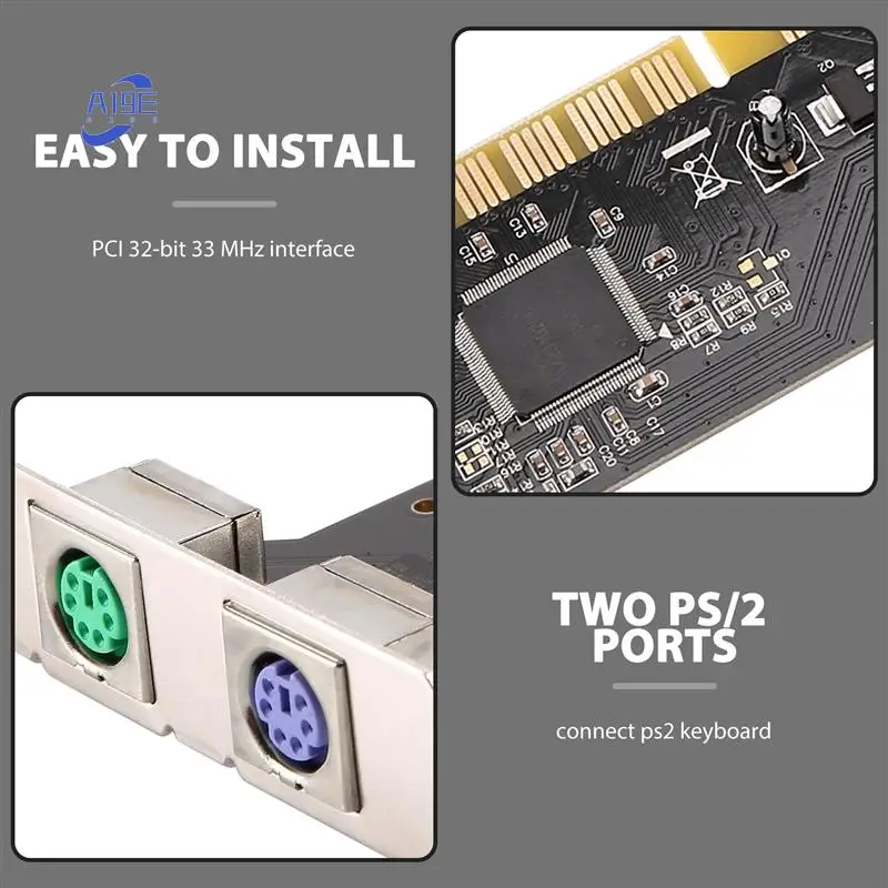 

A19E-PCI к 2-муртовому адаптеру Ps2 Карта Ps/2 Pci Карта Pci Ps2 без USB для клавиатуры и мыши Комбинированная карта адаптера