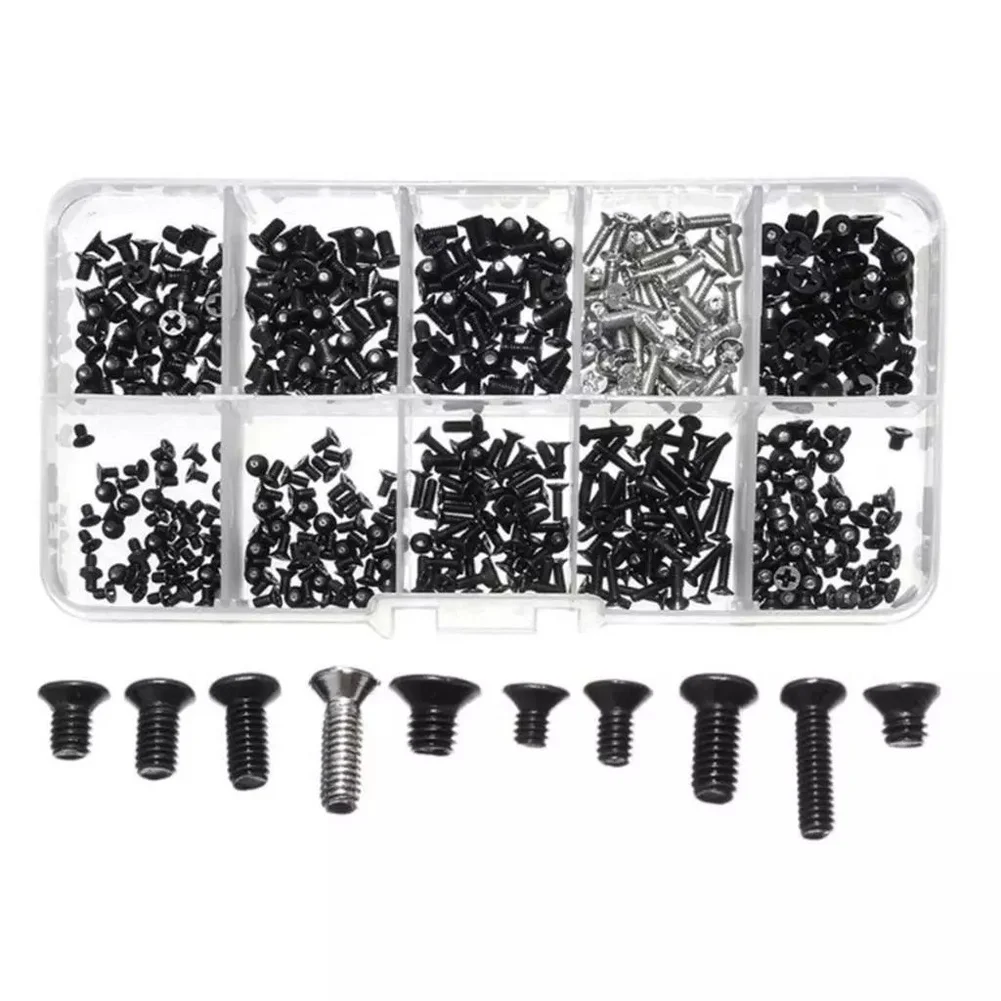 500PCS Computer Hardware Screw Set M2 M2.5 and For M3 Countersunk for cross Recessed Screws for PC and for laptop Repairs