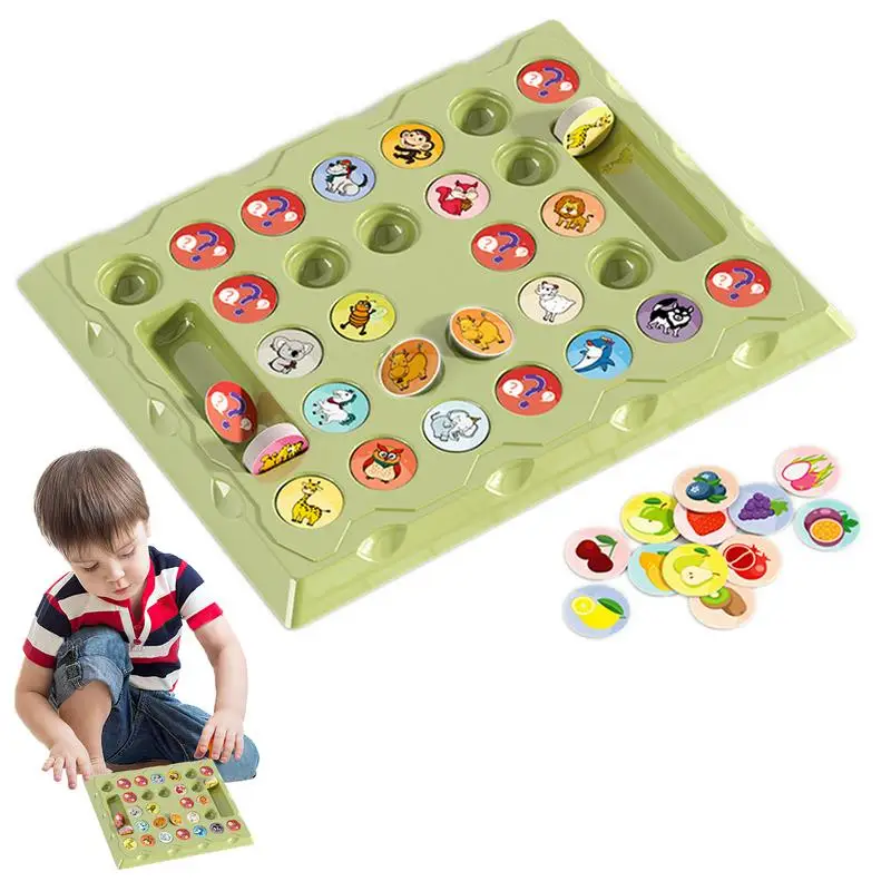 

Toddler Matching Game Fun Animal Fruit Matching Toy Elimination Game Logical Thinking Training Educational Animal Matching Card