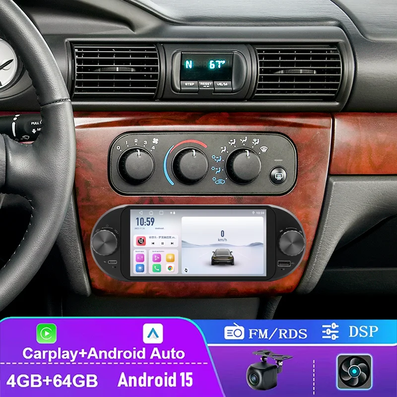 

6.8" 4+64GB For Chrysler Sebring 2002-2006 Car Radio Wireless Carplay Android 15 Auto Head Unit GPS BT Steering Wheel Control