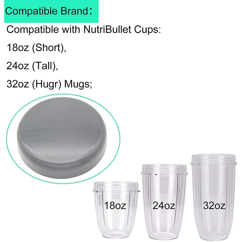 Cup Lids Replacement Parts Compatible For Nutribullet 600W 900W Replacement Resealable Accessories Parts