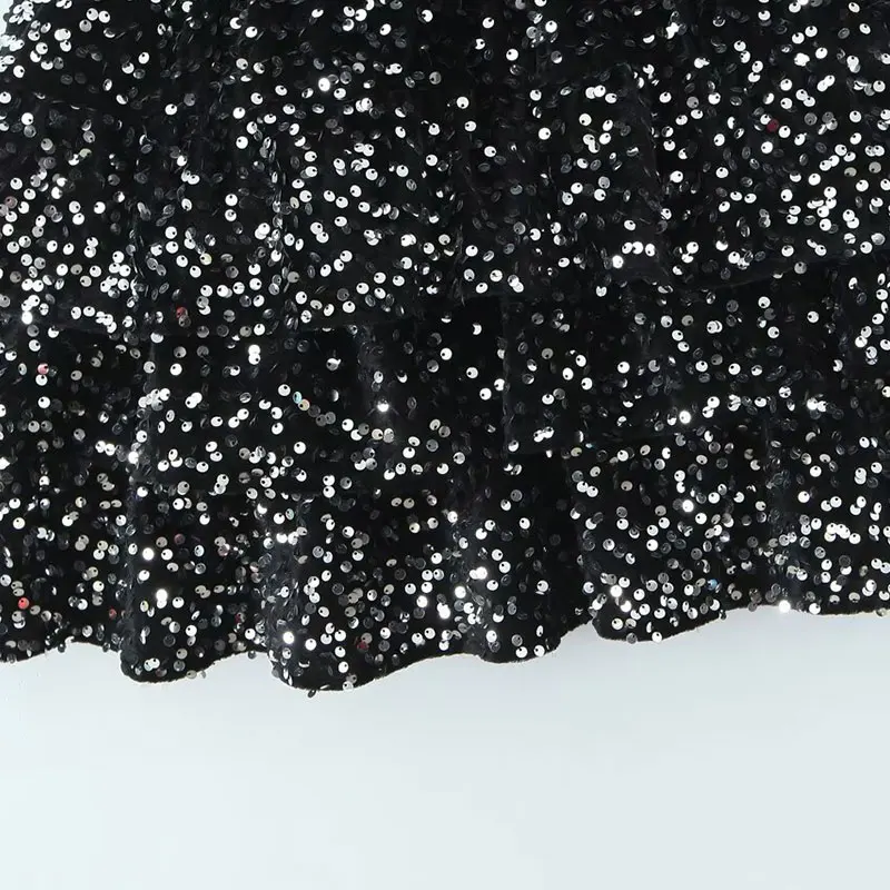 TFAFXY Vintage Chic Paillettes Vestito Da Donna Sexy Cami Senza Maniche Backless Mini Partito Abiti Moda 2026 Elegante Vestito Da Sera Del Partito