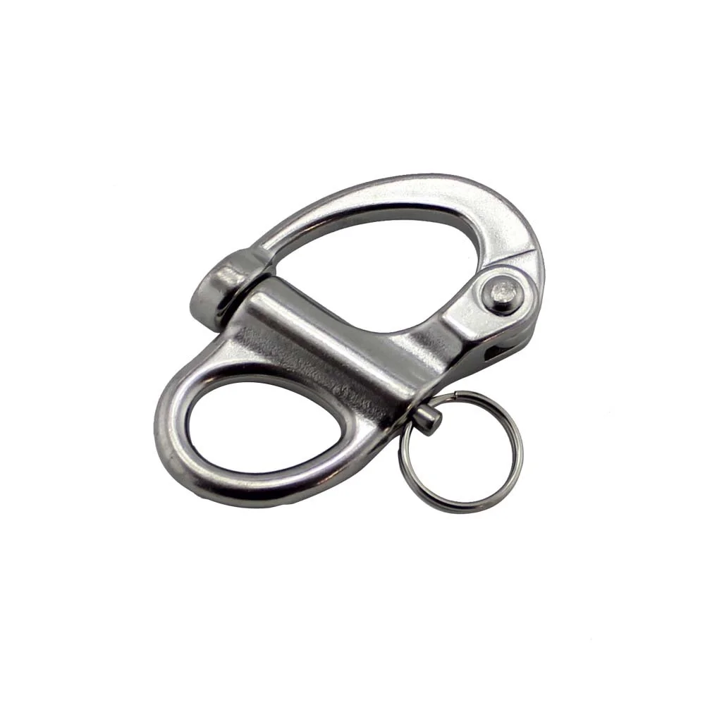 1PCS Stainless Steel 316 Fixed Tow Snap Shackle 35mm 52mm 69mm 96mm Marine Stainless Steel Quick Release Snap Shackle