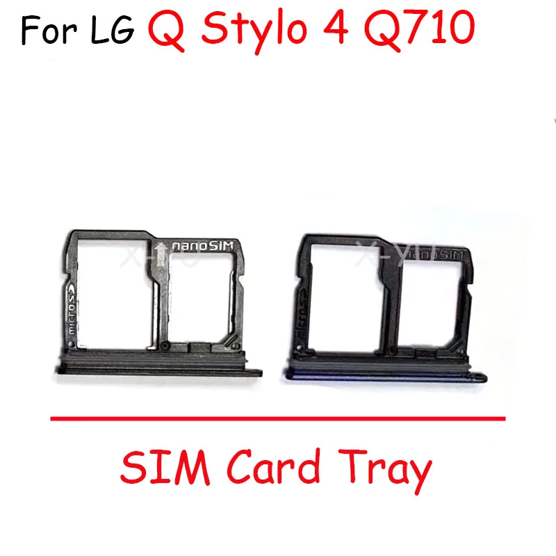 For LG Q Stylo 4 Q710 / Stylo 5 Q720 / Stylo 6 Q730 Sim & SD Card Reader Holder Tray Slot With Waterproof Container Replacement