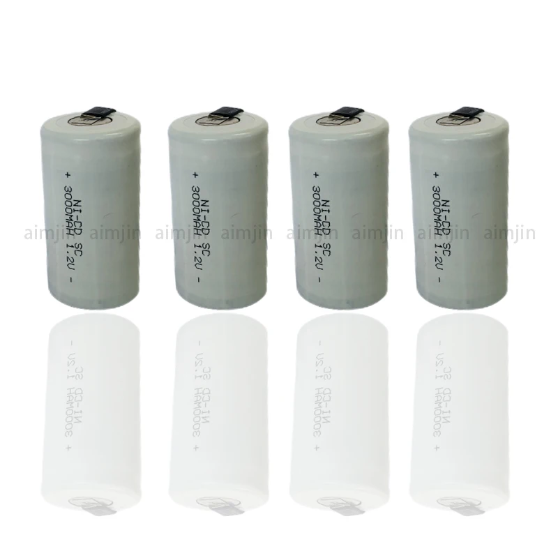 4-16pcs SC 3000mAh 1.2V Rechargeable Battery Sub C NI-CD With Welding Tabs For Electric Drill Screwdriver Milwaukee