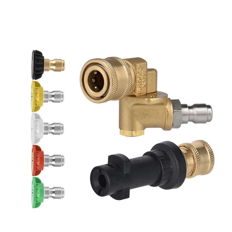 

The 1/4 Quick-plug Male and Female Heads Can Be Adjusted To Five Levels Corner High-pressure Cleaner Water Gun Head Accessories