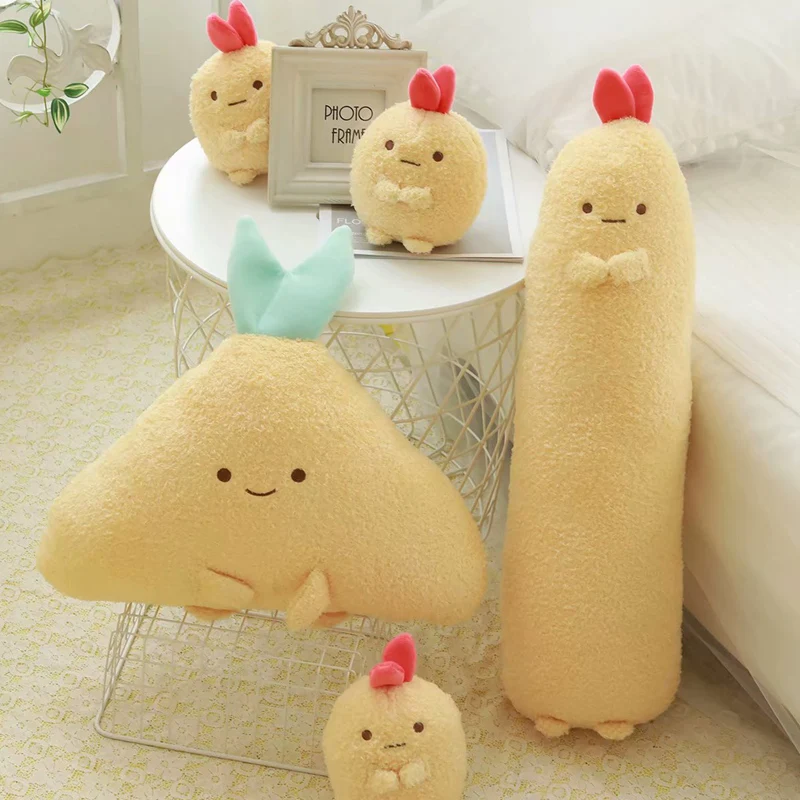 

New Plush Toy Stuffed Doll Cute Cartoon San-x Sumikko Gurashi Pendant Shrimp Long Body Tempura Pillow Cushion Christmas Gifts