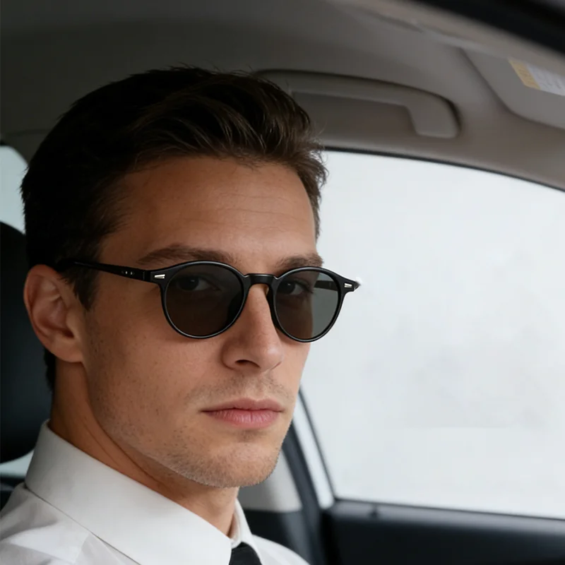 Small Round Frame Sunglasses Men Retro UV Protection Sun Glasses Fashion Natural Slimming Shades Women 3068