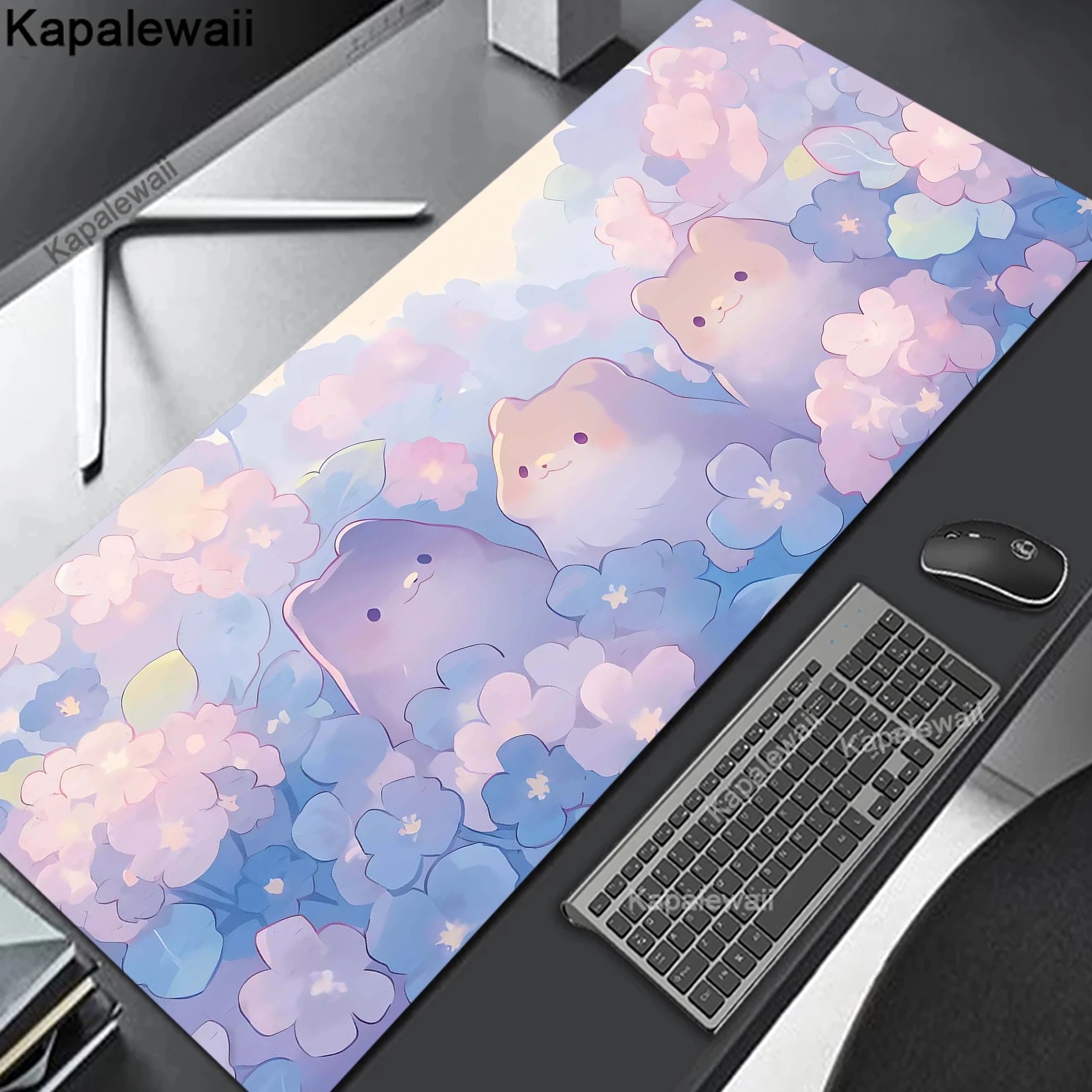 Cat Large Mouse Mat GamerMousepad Gaming PC Accessories Keyboard Pad Computer Table Non-slip Natural Rubber Deskmat 90X40cm