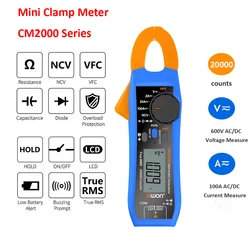 Owon Bluetooth Current Clamp Meter 100A 600V AC/DC Voltmeter Ammeter HZ NCV VFC Meter 20000 Counts CM2100B Mini Digital Multimet