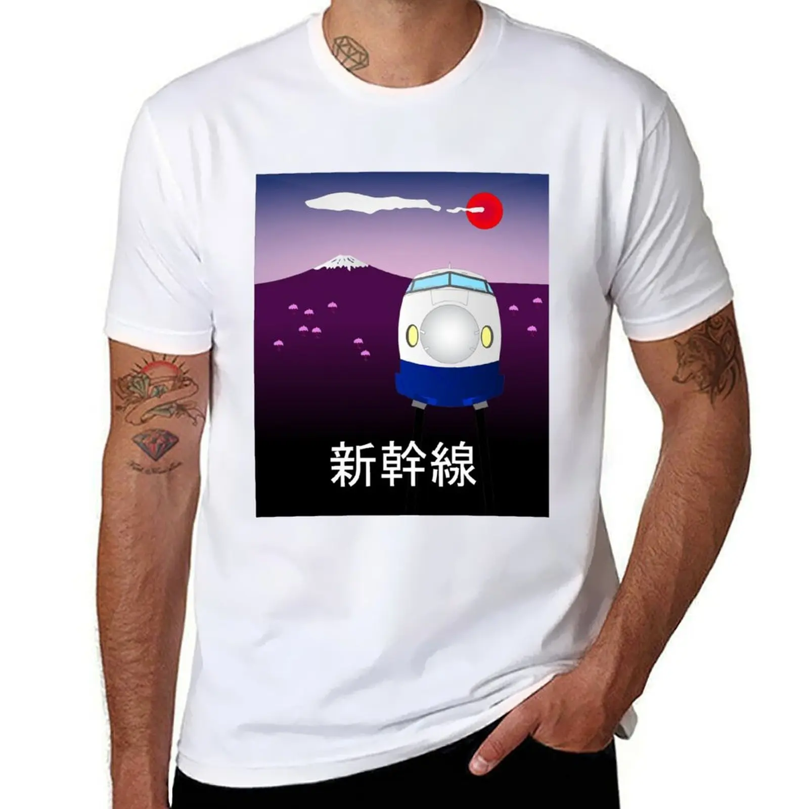 

Shinkansen - Japanese Bullet Train T-Shirt printed t shirts for man men t shirt cotton 100% T-Shirt