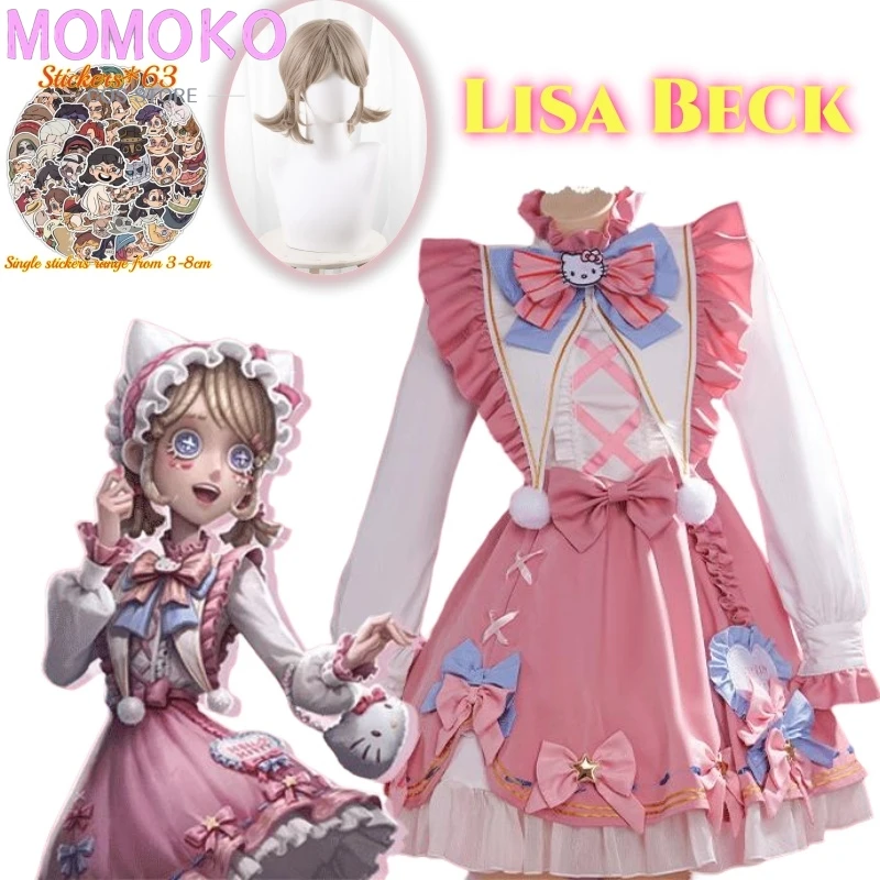 

Emma Woods Lisa Beck Anime Game Identity V Cosplay Costume Gardener Clothes Wig Free Gift Stickers Cosplay Lolita Style Party