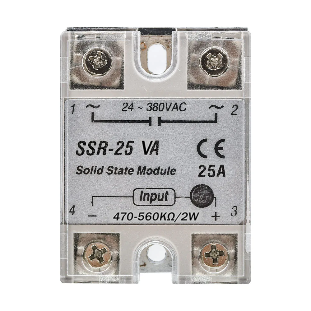 MZMW Solid State Relay Voltage Regulator SSR-10VA 25VA 40VA 60VA 80VA 100VA 24-380VAC Single Phase Module RelaisRelay for PID