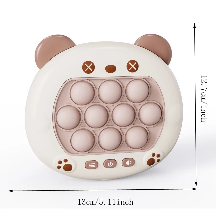 Children's Push-Button Puzzle Toy for Girls, Educational Whack-A-Mole Game Console, Quick-Push Machine for Concentration Training