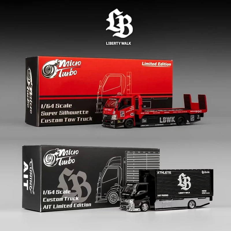 PreSale MT 1:64 300 Series Custom Tow & Gull Truck LBWK SUPER Silhouette AIT Exhibition Diecast Diorama Car Model Toy MicroTurbo