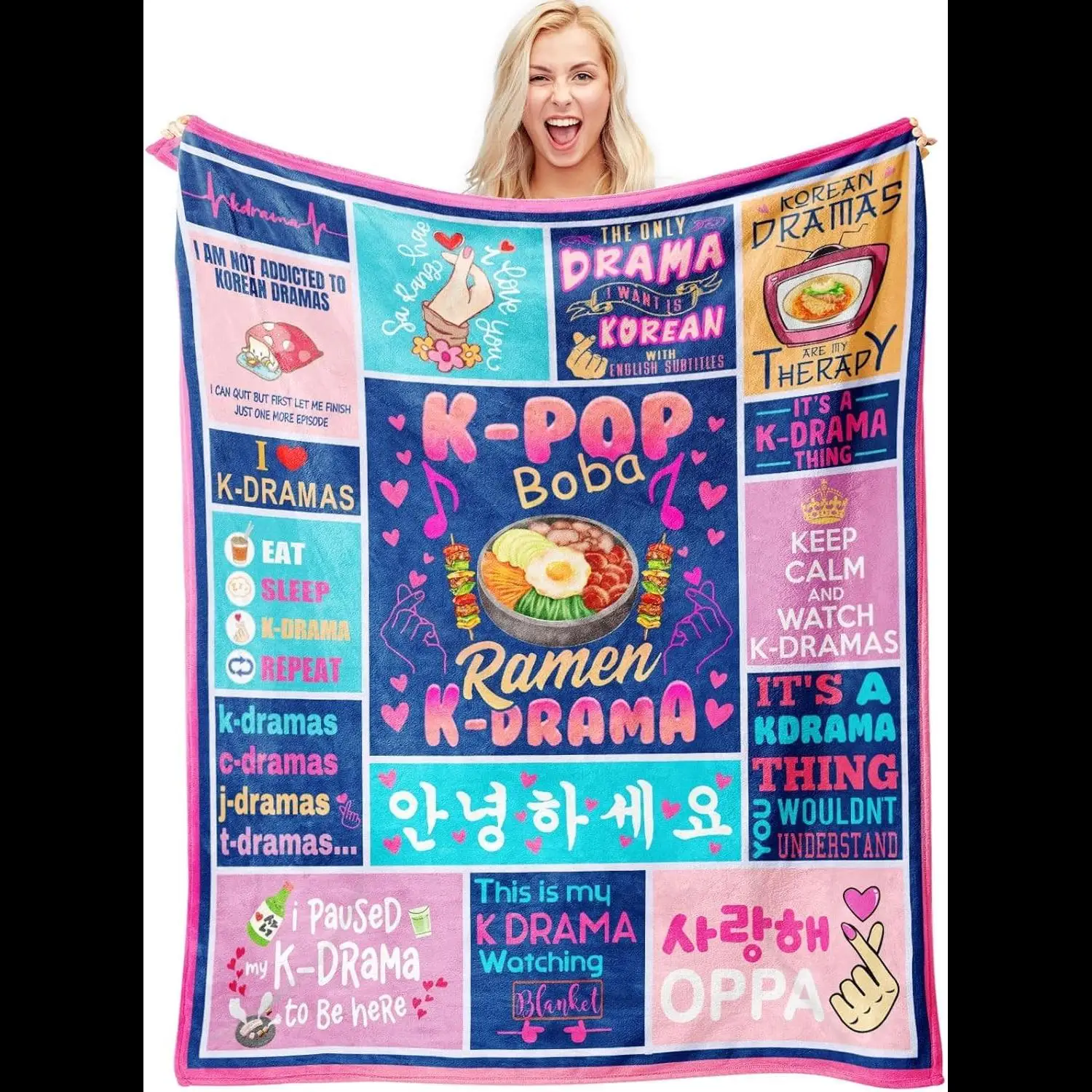 

Корейское драматическое одеяло для поклонников KDrama, мягкое флисовое одеяло, корейские подарки для телешоу, подарки на день рождения для женщин и девочек x