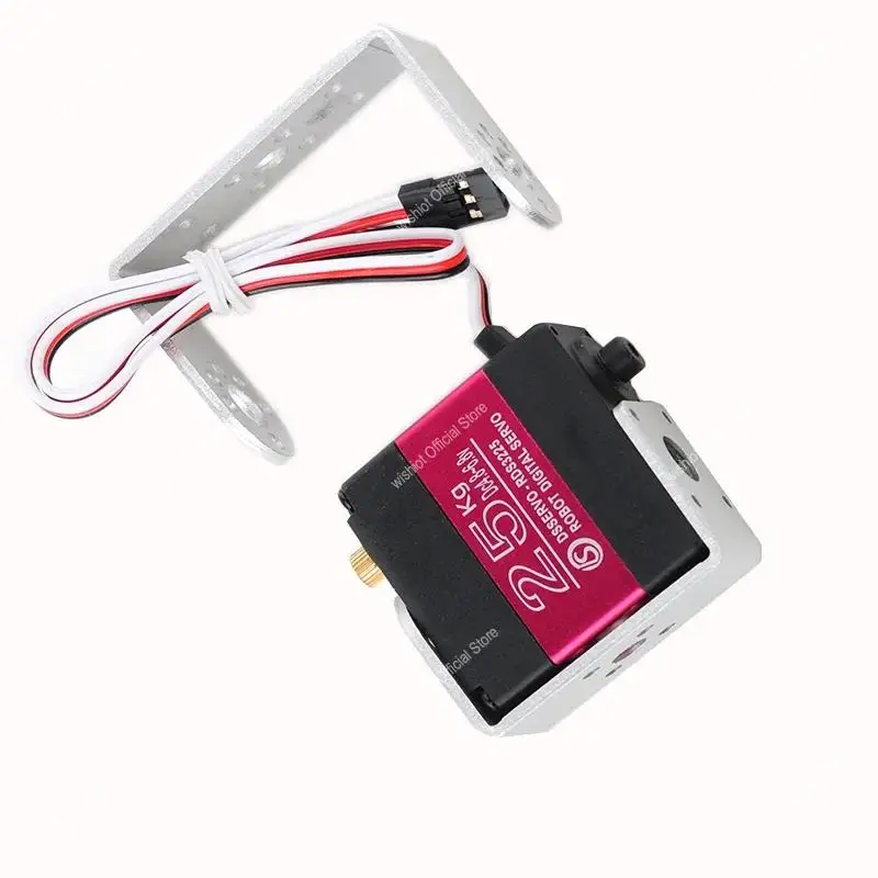 Rds3225 servo digital 25kg 6v metal engrenagem servo robótico 180 graus eixo duplo à prova dip66 água ip66 com mouting em u reto longo/curto