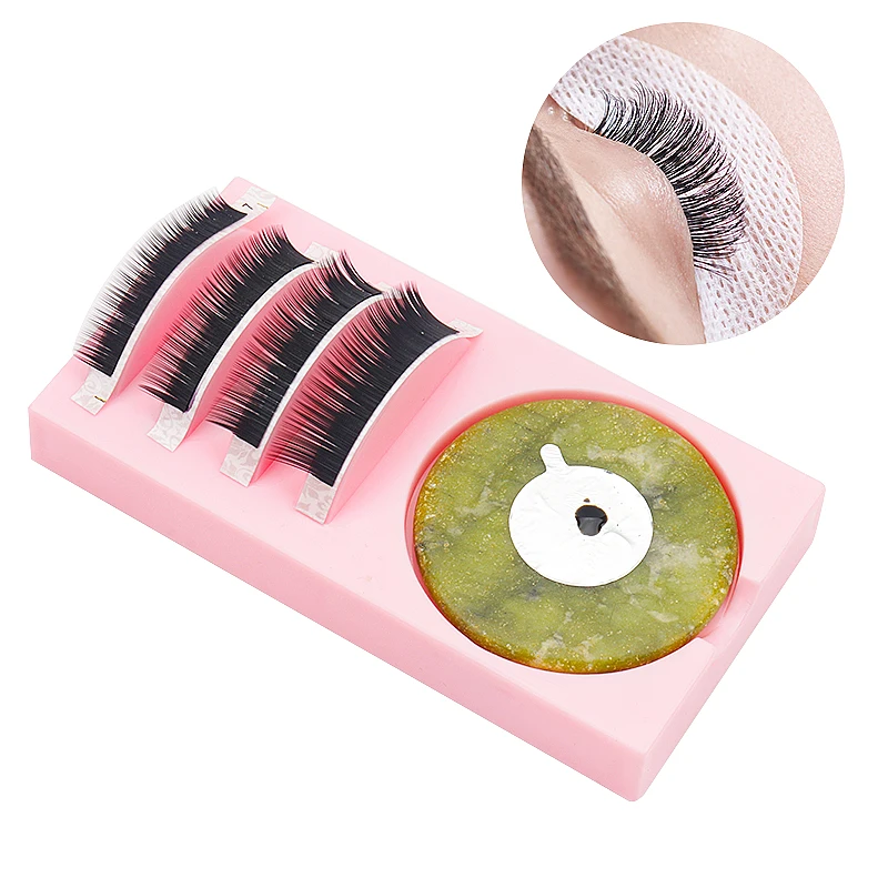 1pcs Acrylic Eyelash Extension Pallet False Lash Tray Strip Adhesive Glue Holder for Eyelash Extensions Accessories Tool