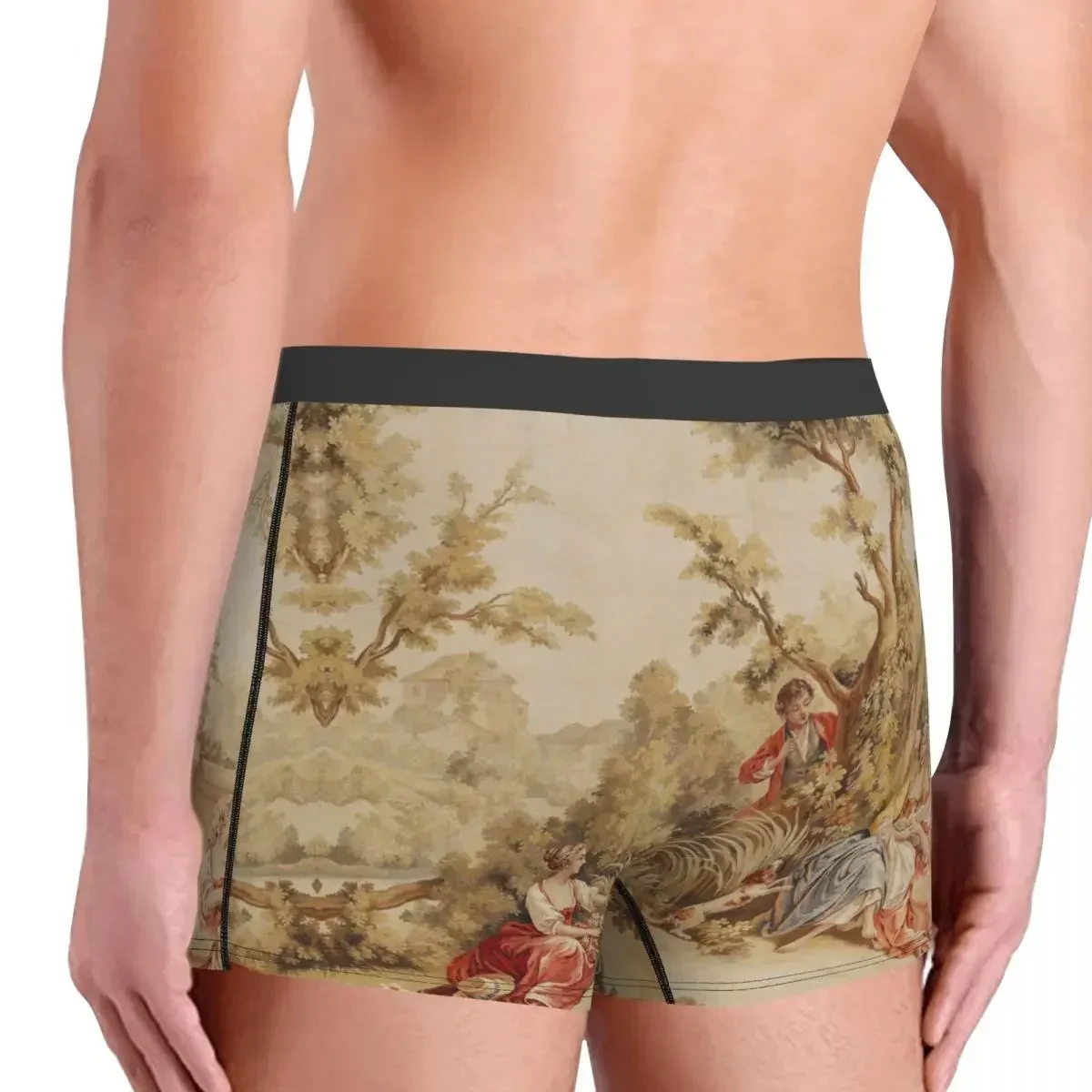 Boxer pour Homme, Sous-Vêtement Imprimé Aubusson Antique, Vintage, France, Siècle, Grandes Tailles Disponibles