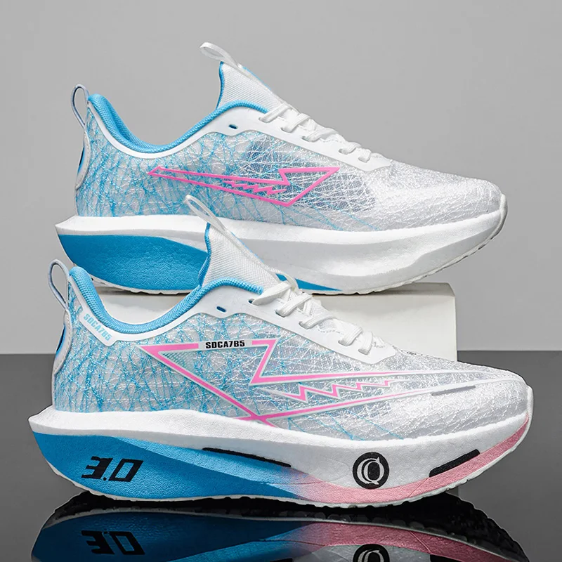 Herren-Laufschuhe mit Carbonplatte für Marathon, Spezial-Sportschuhe, Atmungsaktiv, Leichtgewichtig, Bequeme Damen-Sneaker für Athleten – Detail 4