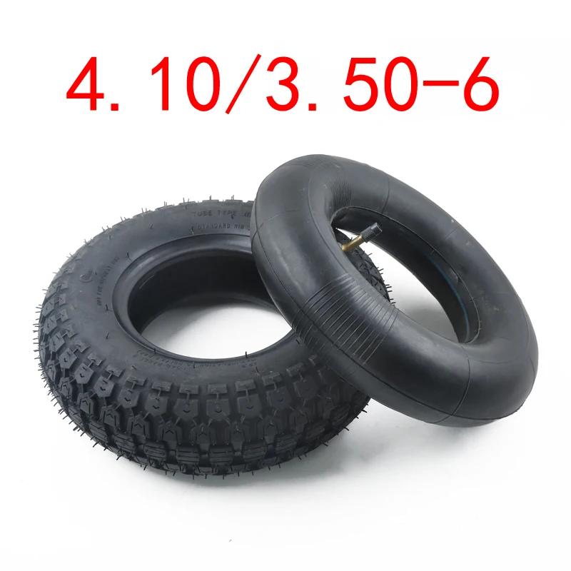 High Quality Scooter Tire 4.10/3.50-6 Inner and Outer Tire  For Scooter Tires, 6 inch Lawn Mower and Snow Mud Tires