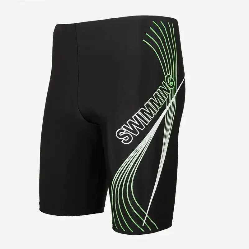 Men Quick-drying Swimming Trunks Moisture-wicking Swimwear High Waist Letter Print Men's Swim Shorts for Sports Surfing Quick image 4