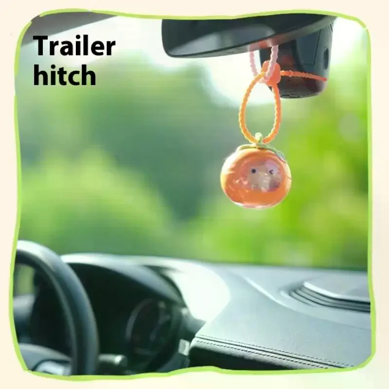 1/4 قطعة لطيف الفاكهة شفافة الحيوانات الأليفة القط الكلب جامع الشعر المفاتيح الإبداعية المحمولة شعر الحيوانات الأليفة التذكاري حقيبة التخزين قلادة #5