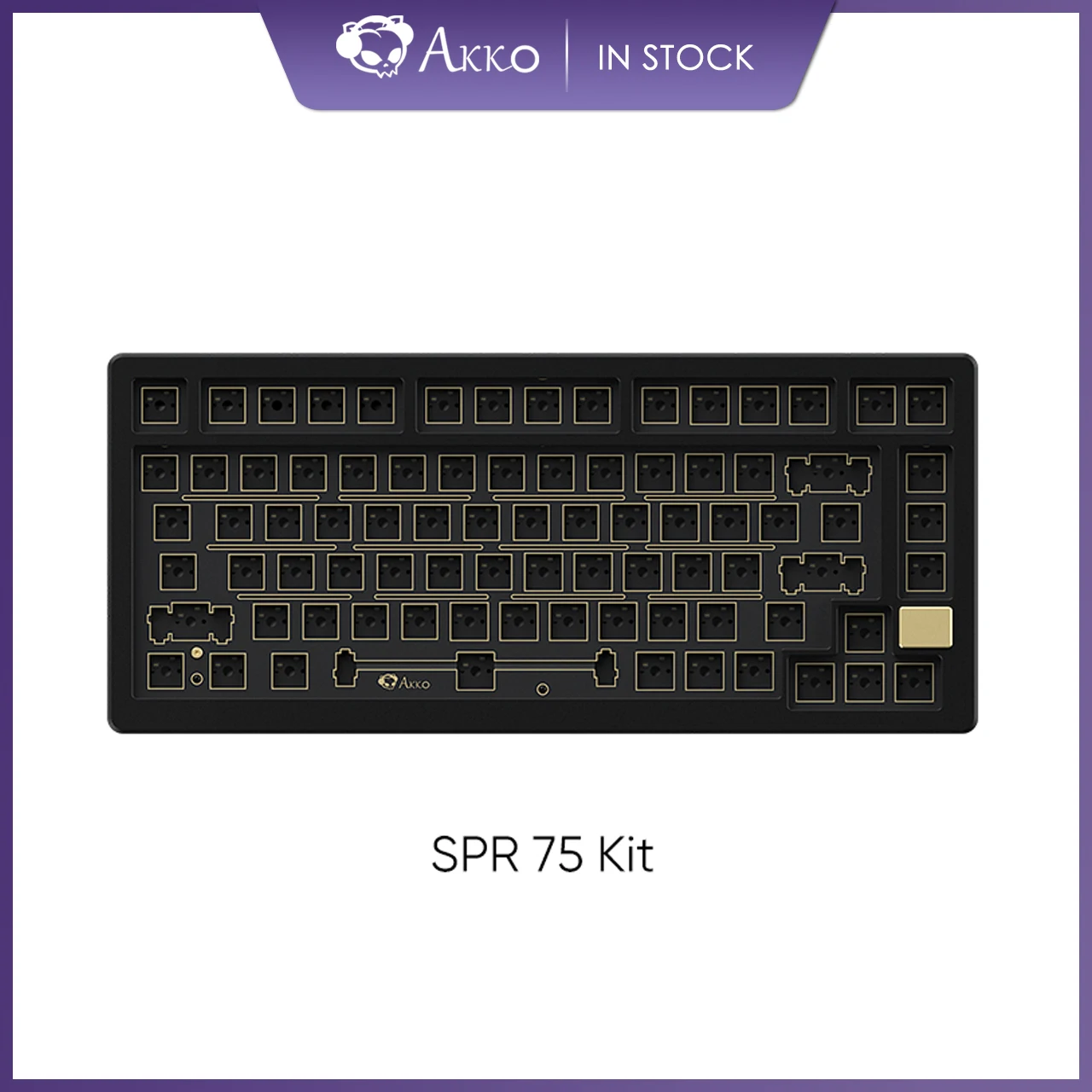 

Akko SPR 75 Customized DIY Kit for 75% Mechanical Aluminum Keyboard Spring Mount Barebone with FR-4/POM Plate 5-pin Hot-swap