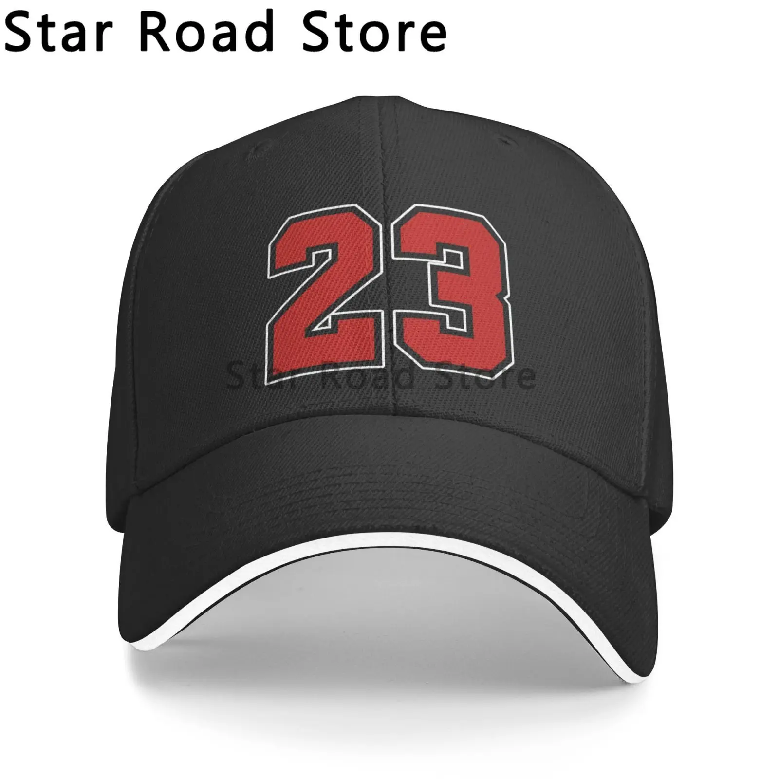 Red Lucky Number 23 Multicolor Baseball Women Outdoor Coquette Beach Sunscreen Hats Sport Peaked Cap for Unisex