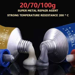 2Pcs Industrial Repair Adhesive Extrusion Metal Epoxy Glue Liquid Weld Aging Resistance Multi-function for Automotive Marine
