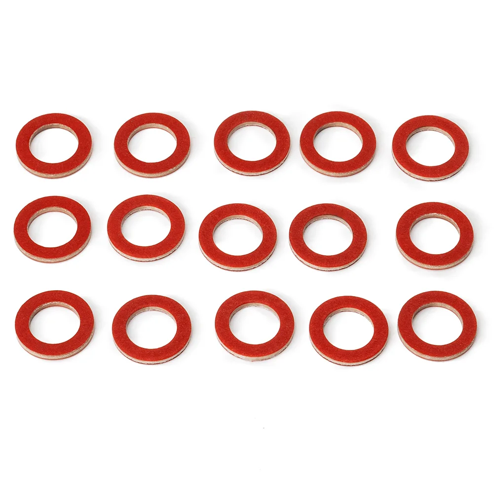 15PCS Red Plastic Lower Unit Oil Drain Screw Gasket For Yamaha 90430-08020-00 90430-08003 Car Accessories