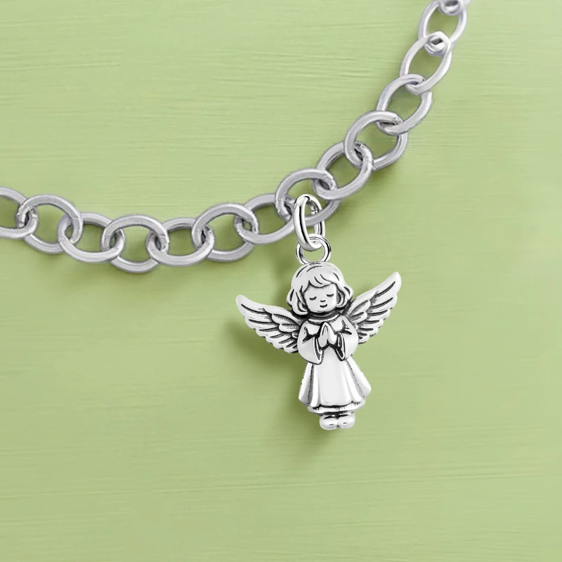 

925 Sterling Silver JamesAvery Vintage Pendants Angel Ice Skates Charms Beads Fit Original Bracelet Bangles Necklace DIY Jewelry