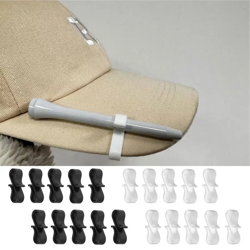 Golf Tee Holder Hat Clip 10pcs Hat Clamps Golf Ball Marker Holders Small Clip Golf Accessories Multi-Purpose Camping Belts