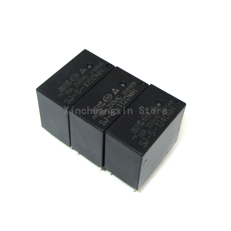 5PCS/lot Relay SJ-S-105DMH SJ-S-112DMH SJ-S-124DMH 10A 250V 5V12V24VDC 4PIN