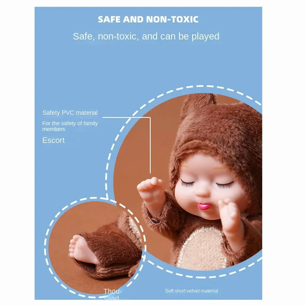 Joint Movable Sleep Simulation Reborn Doll Dress Up Animal Clothes Children's Toys Cute Plastic Girl Birthday Gift Children