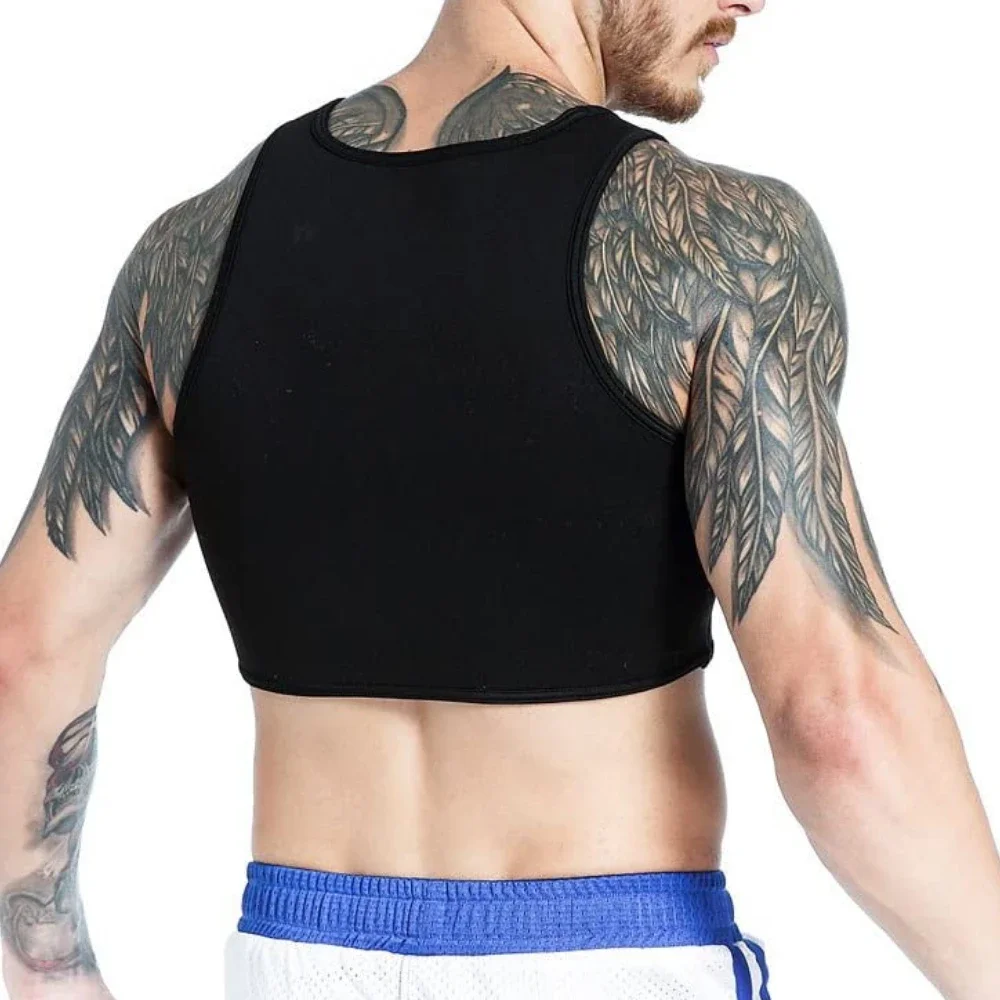 Men\'s Neoprene Brace Vest Chest Support Strap Protective Gear Fitness Sports Injury Prevention and Recovery Athletic Supporter