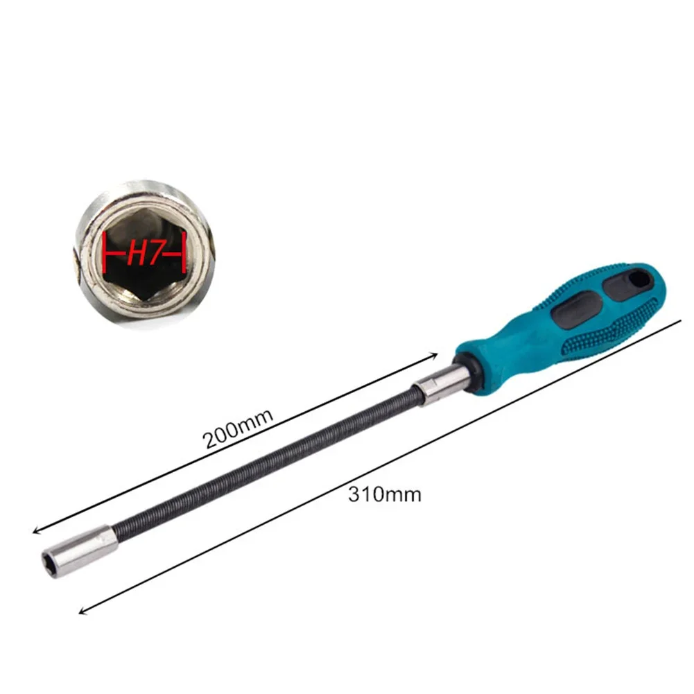 7MM Bendable Socket Screwdriver Non-slip Flexible Screwdriver Hand Tools Multifunctional Hexagon Bendable Screwdriver Bits