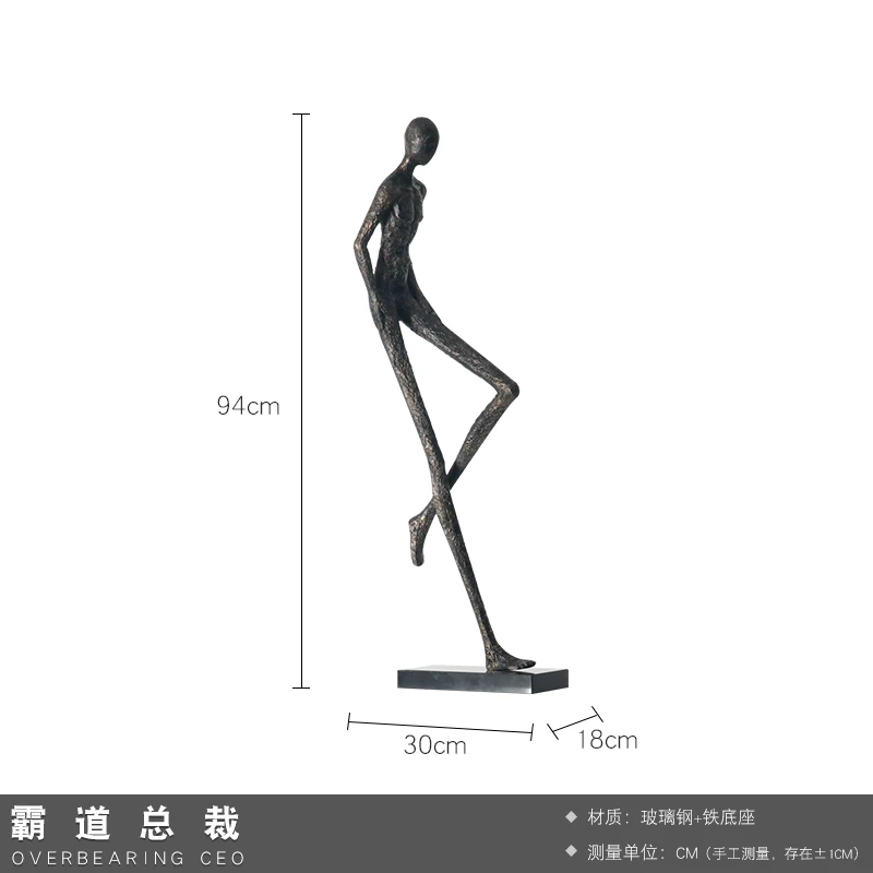 

Creative Large Figure Landing Sculptured Ornaments Hotel Business Center Aisle Installation Artwork