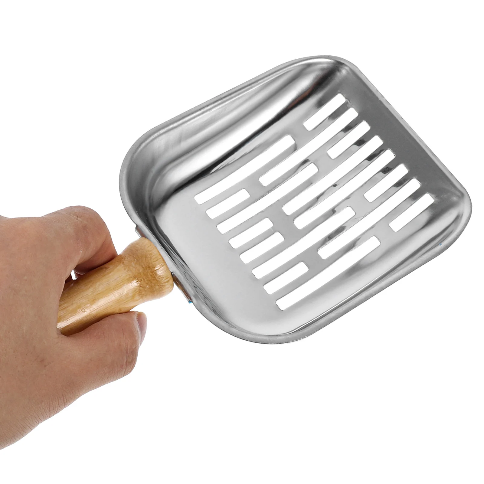 

Cat Litter Scoop Stainless Steel Heavy Duty Metal Pet Garbage Shovel Nonstick Design Cleaning Litter Box Efficient Sifting