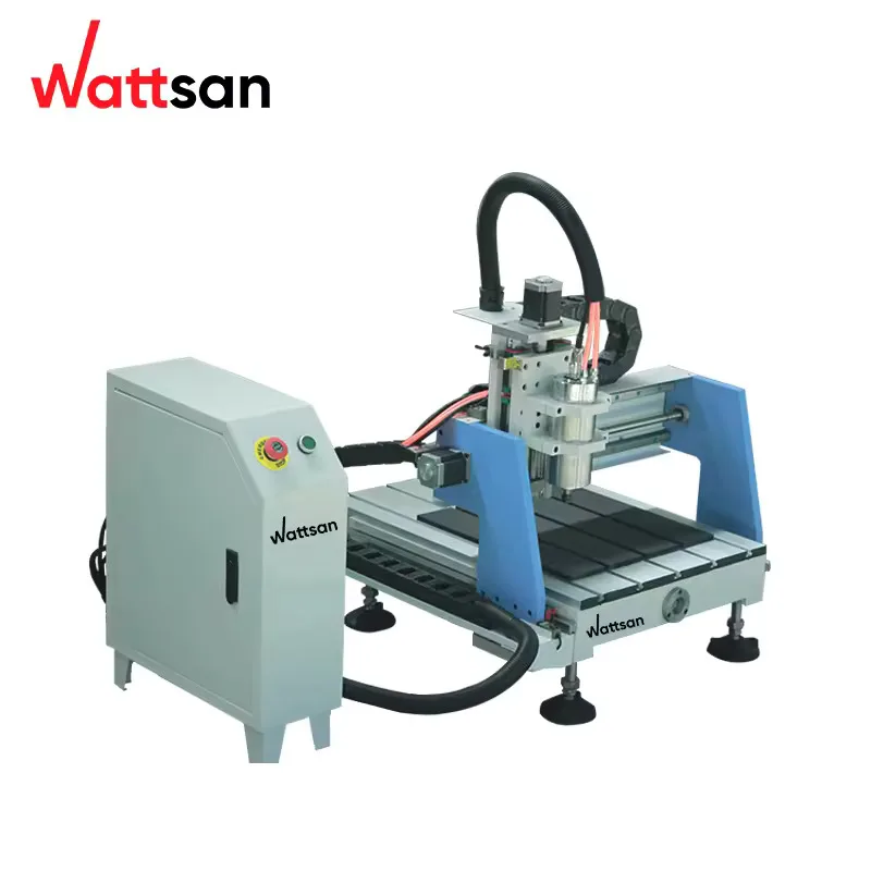 Wattsan 0404 Mini Desktop Mini Cnc Router Lathe Machine 1.5KW  Flexible Shaft Water Pump Artcam - view 3