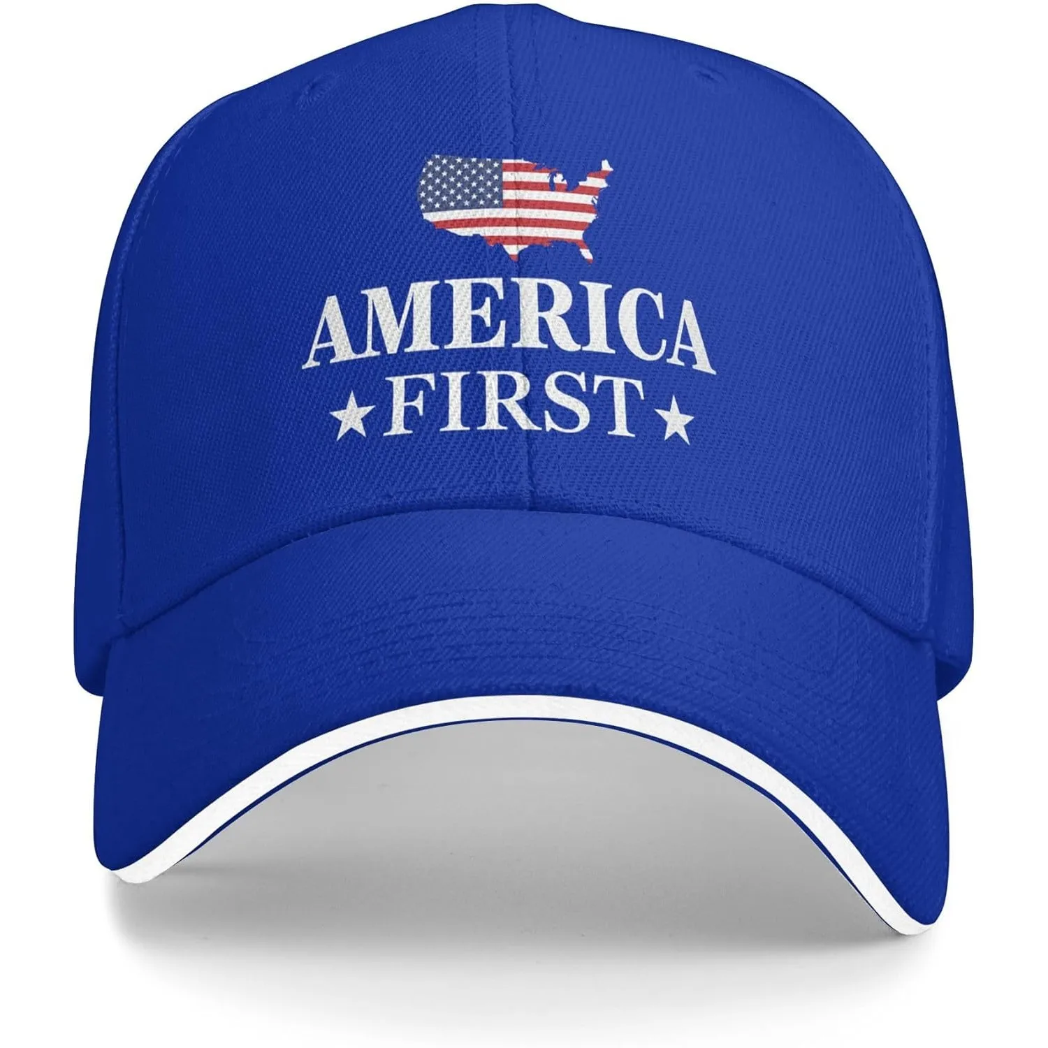 America First Graphic Baseball Cap Polyester Adjustable Patriotic Dad Hat for Adults